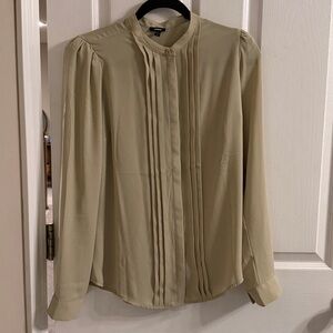 Express Light Sage Green Pintuck Blouse